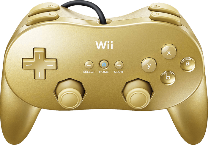 Nintendo Wii Classic Controller Pro - Gold (Wii)(Pwned) - Nintendo 250G