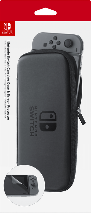 Nintendo Switch Carrying Case & Screen Protector - Grey (NS / Switch)(New) - Nintendo 230G