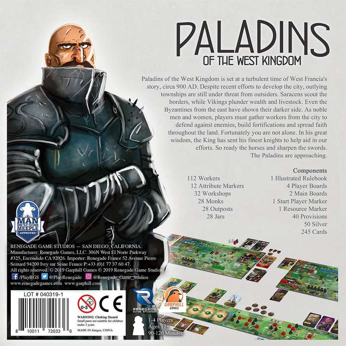 Paladins of the West Kingdom (New) - Renegade Game Studios 850G