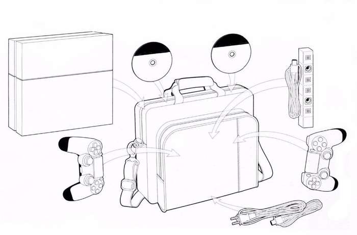 PlayStation 4 Pro Console Carry Bag / Travel Case (PS4)(New) - Various 1000G