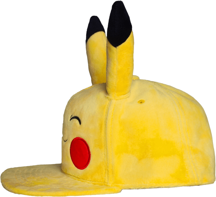 Pokemon Snapback Cap - Smiling Pikachu with Ears (New) - Bioworld / Difuzed 150G