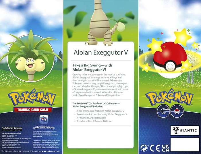 Pokemon TCG: Pokemon GO Collection - Alolan Exeggutor V (New) - The Pokemon Company 500G