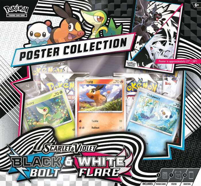 Pokemon TCG: Scarlet & Violet - Black Bolt & White Flare Poster Collection (New) - The Pokemon