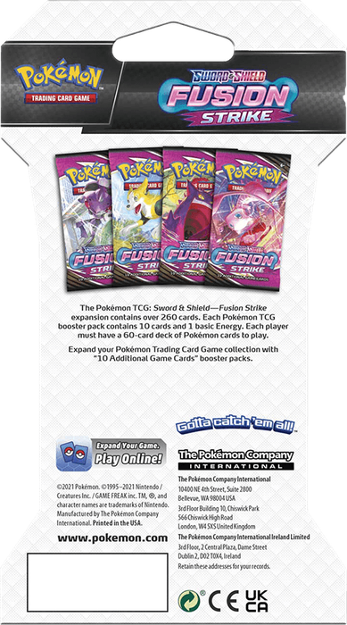Pokemon TCG: Sword & Shield - Fusion Strike Sleeved Booster Pack (New) - The Pokemon Company 50G