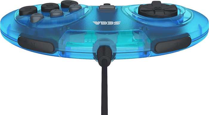 Retro-Bit SEGA Mega Drive 8 Button USB Arcade Pad - Clear Blue (PC)(New) - Retro-Bit 600G