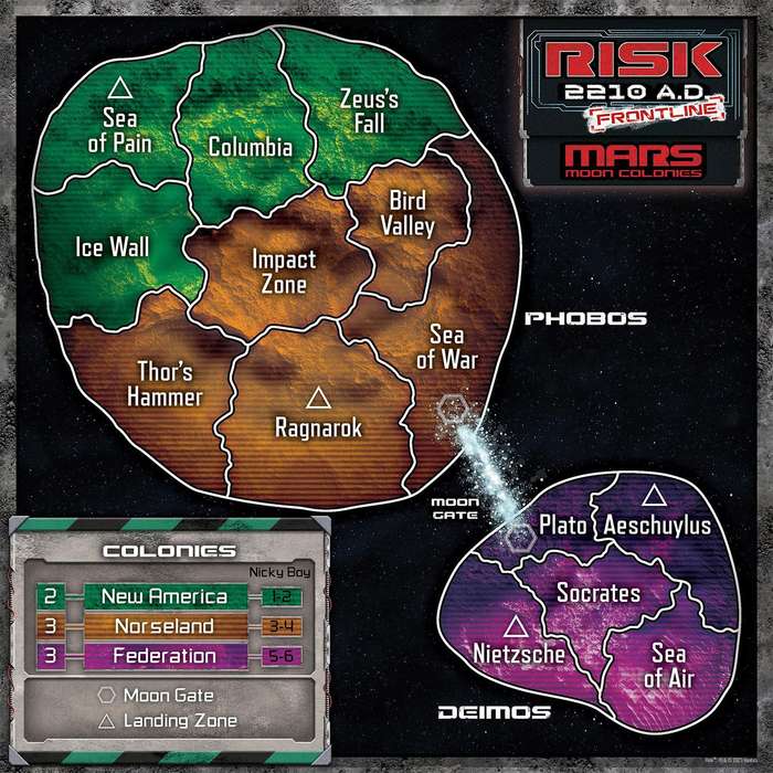 Risk 2210 A.D.: Frontline Expansion (New) - Renegade Game Studios 1400G