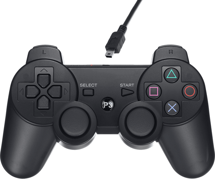 PlayStation 3 DoubleShock 3 Generic Wired Controller - Black (PS3)(New) - Various 200G