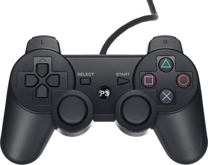 PlayStation 3 DoubleShock 3 Generic Wired Controller - Black (PS3)(New) - Various 200G