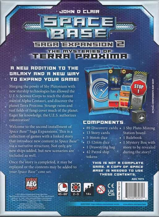 Space Base: Saga Expansion 2 - The Mysteries of Terra Proxima (New) - Alderac Entertainment Group /