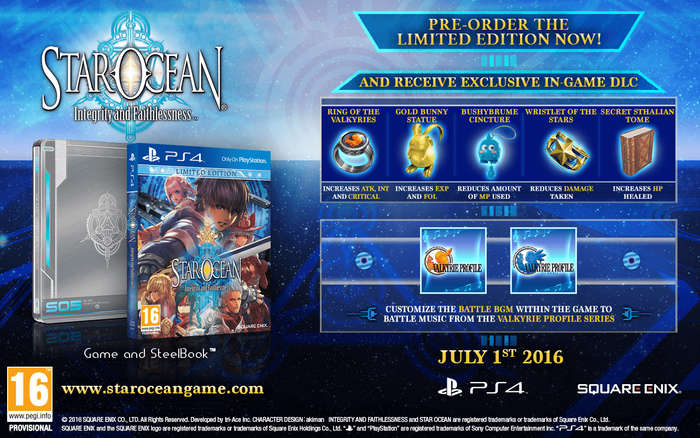 Star Ocean V: Integrity and Faithlessness - Limited Edition (PS4)(New) - Square Enix 200G
