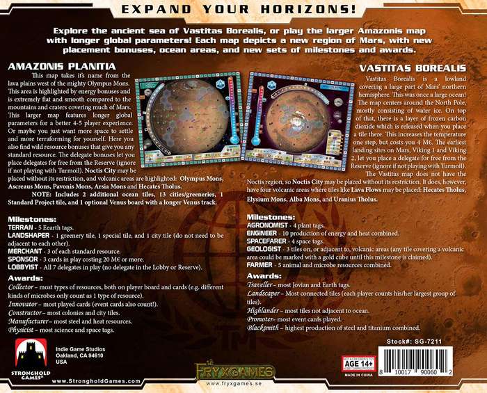 Terraforming Mars: Amazonis & Vastitas Expansion (New) - Stronghold Games 450G
