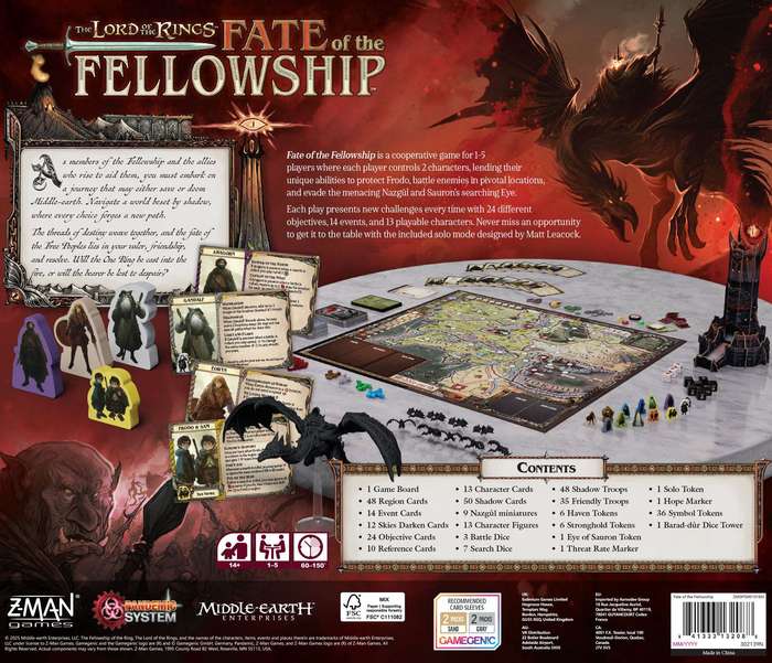Lord of the Rings, The: Fate of the Fellowship (New) - Z-Man Games 2200G