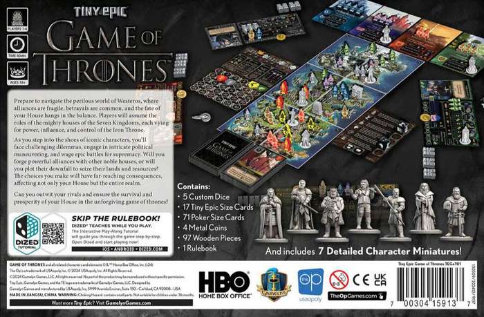 Tiny Epic Game of Thrones (New) - Gamelyn Games 500G