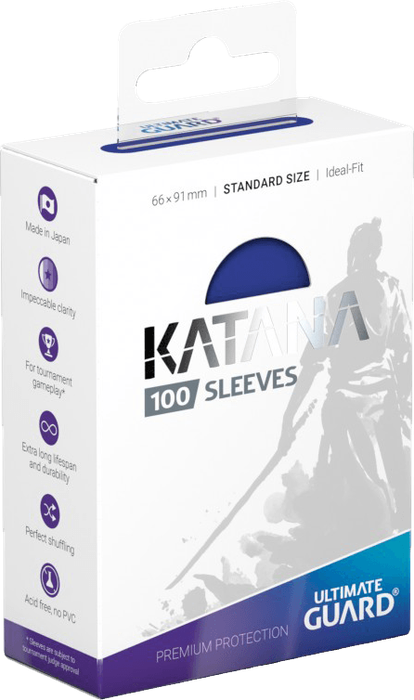 Ultimate Guard Katana 100 Standard Size Sleeves - Blue (New) - Ultimate Guard 100G