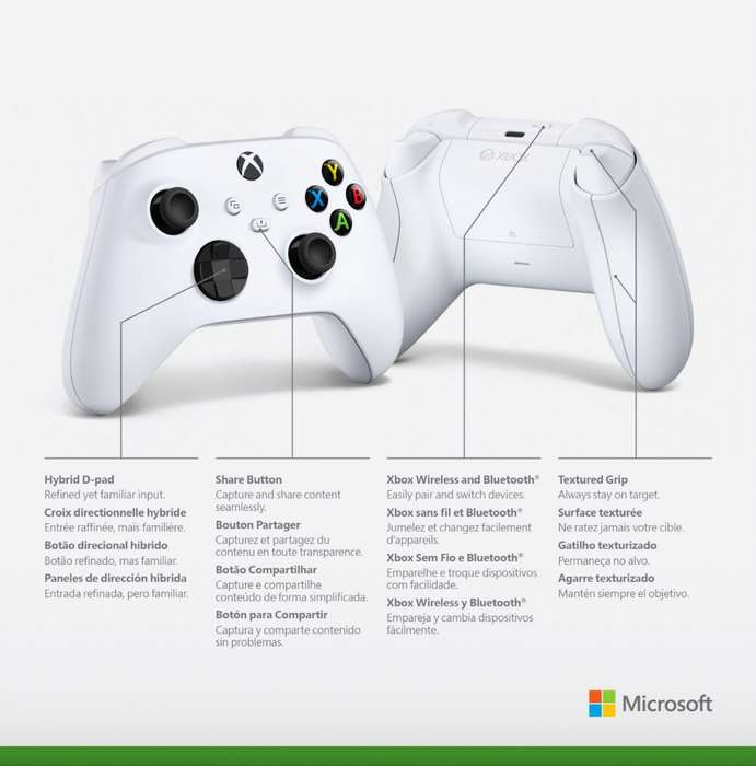 Xbox Wireless Controller - Robot White (Xbox Series)(New) - Microsoft / Xbox Game Studios 1000G