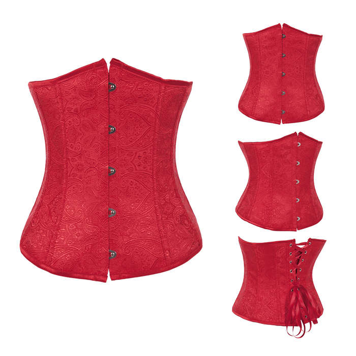 Floral Brocade Sweetheart Underbust Corset N8080