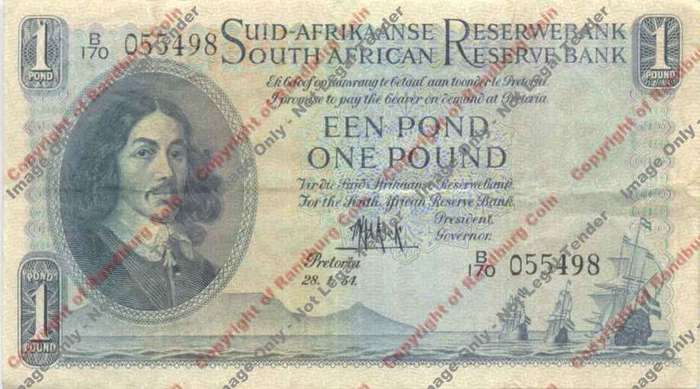*#* MH DE KOCK - 3rd Issue-One Pound Afr/Eng - VF+ *#*