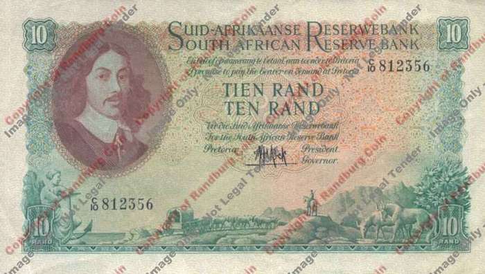 *#* MH DE KOCK - 4th Issue - Ten Rand Afr/Eng - VF/VF+ *#*