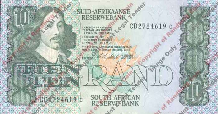 *#* CL Stals 1st Issue - Ten Rand Note - AU *#*
