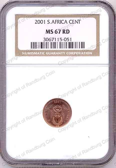 *#* 2001 Uncirculated 1 Cent NGC MS 67 RD - POP 1 - LAST YEAR OF ISSUE *#*