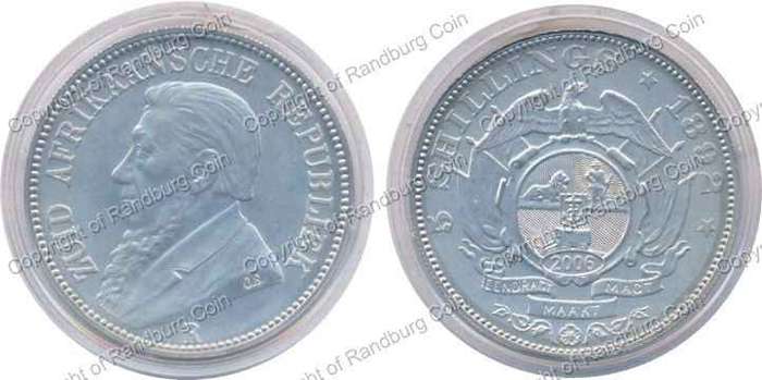 *#* ZAR 2006 Replica 1892 Double Shaft 5 Shilling - medal struck *#*