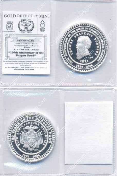 *#* 2024 GRC 150th Anniv. of the Burgers Pond DBN Mintmark Silver Medallion *#*