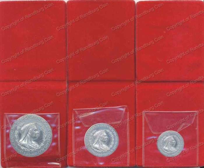 *#*Great Britain 1969 Queen Victoria 150th Anniversary of her Birth Silver (1.9oz) Medallions Set*#*