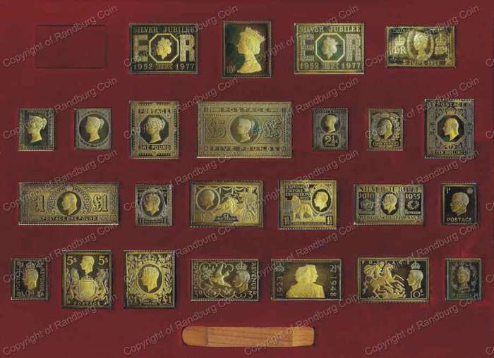*#* FREE SHIPPING Stamps of Royalty - Queens Silver Jubilee Sterling Silver Set - missing 1 stamp*#*