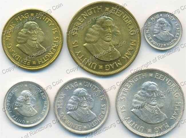 SA 1963 Unc 6 coin set ob