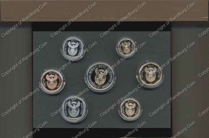 *#* 2011 SA Proof Set in Original brown SA Mint box Mintage 1696 *#*