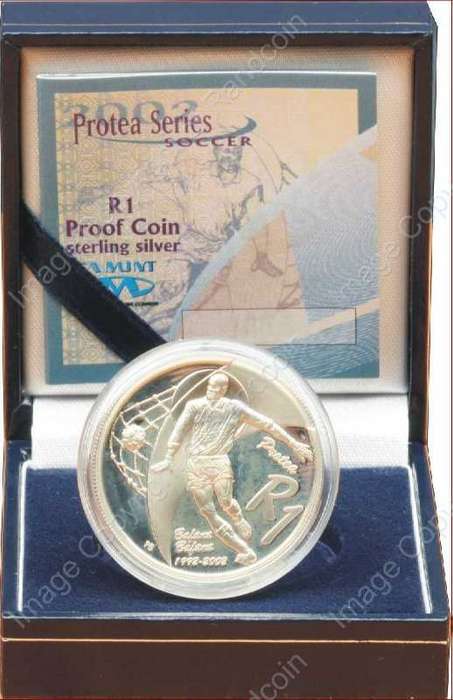 *#* FREE SHIPPING!! - 2002 SA Silver R1 Proof Soccer Mintage 1 250 *#*
