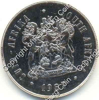 *#* 1987 SA Silver R1 Uncirculated Coat of Arms Mintage 4 526*#*