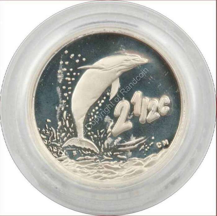 2001_Silver_2_Half_cent_Dolphin_coin_rev