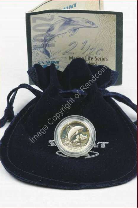*#* 2001 SA Silver Dolphin 2 1/2 Tickey total Mintage 1 861*#*