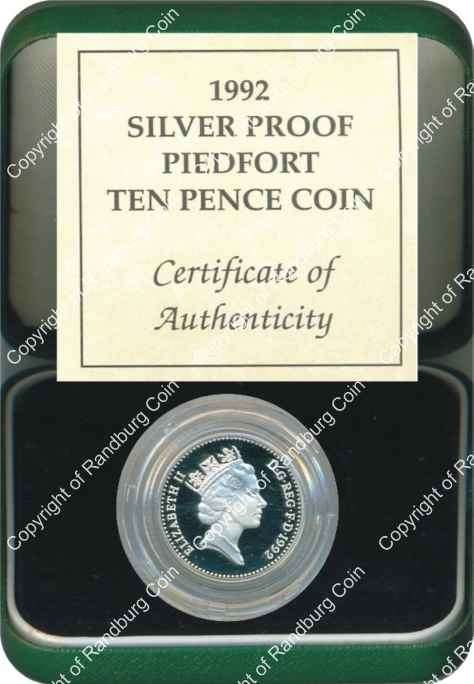 *#* Great Britain 1992 - Proof Silver Piedfort 10 Pence Coin *#*