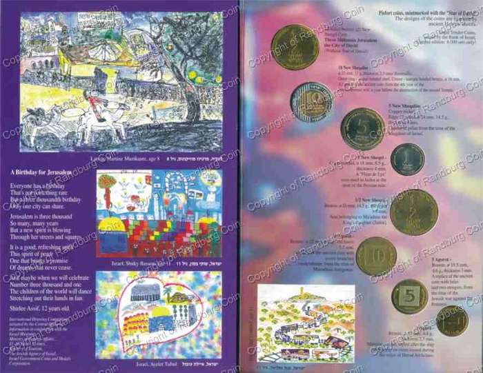 *#* Israel 1996 Piefort Mintset - Jerusalem 3000th Anniversary *#*