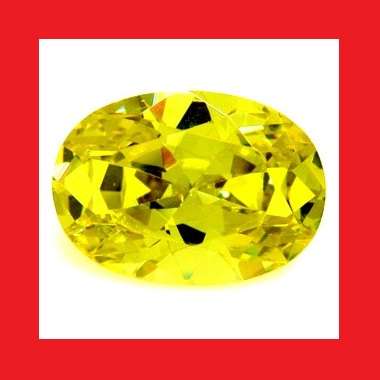 CUBIC ZIRCONIUM - PERIDOT YELLOWISH GREEN OVAL FACET - 16.93cts