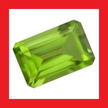 PERIDOT [China] - Faceted Rectangle Shape - 0.58cts
