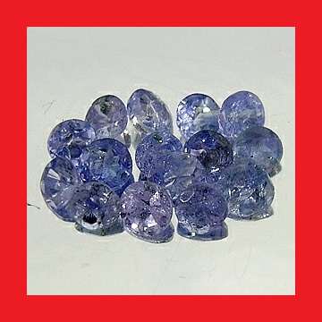 TANZANITE PARCEL - 15 x ROUND FACET VIOLET BLUE - 0.975cts