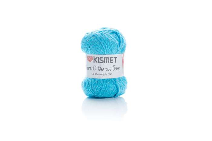 SOFT &amp; GENTLE BABY SHIMMER DK  50g COLOUR BB14  TURQUOISE
