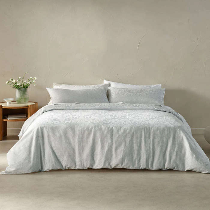 Khiara Silver Blue Duvet Cover Set