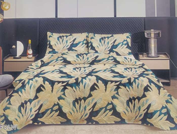 3PC Queen Folw Ultra Printed Quilt Set