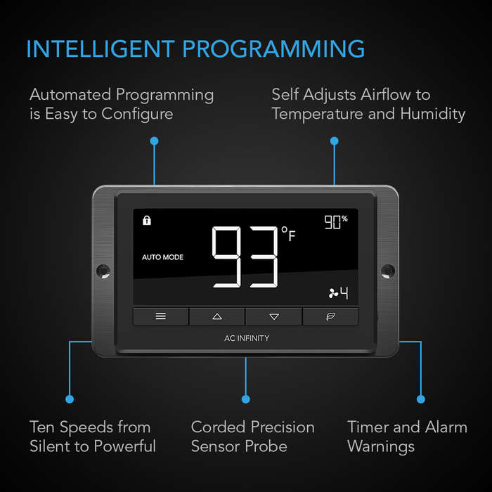 AC INFINITY, AI-CLT6 CLOUDLINE T6, WITH TEMPERATURE AND HUMIDITY CONTROLLER, 6-INCH