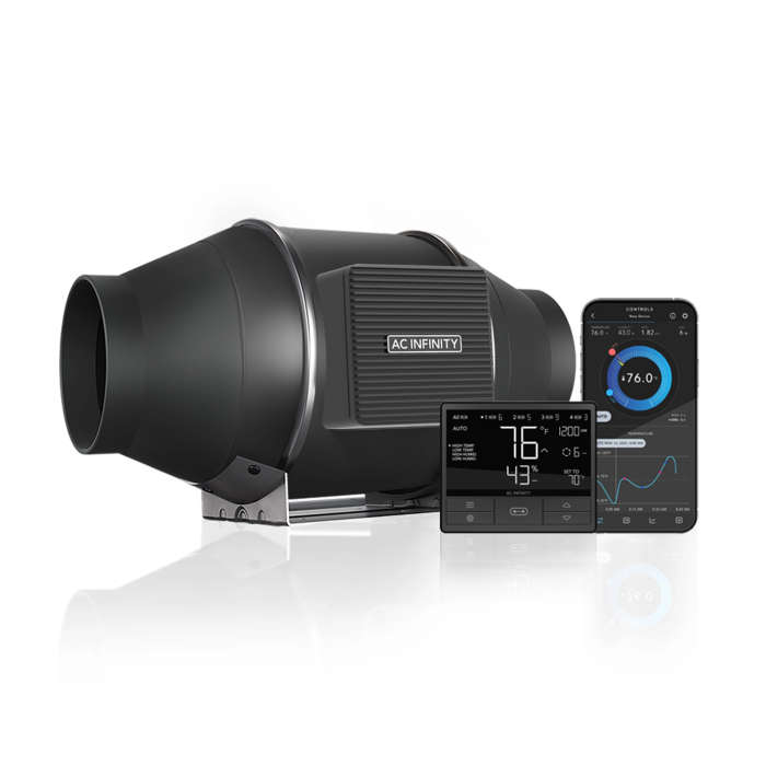 AC INFINITY CLOUDLINE T4, QUIET INLINE DUCT FAN SYSTEM WITH CONTROLLER AI+ TEMPERATURE AND HUMIDI...