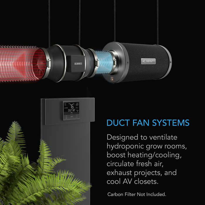 AC INFINITY CLOUDLINE PRO T10, QUIET INLINE DUCT FAN SYSTEM WITH TEMPERATURE HUMIDITY VPD CONTROL...