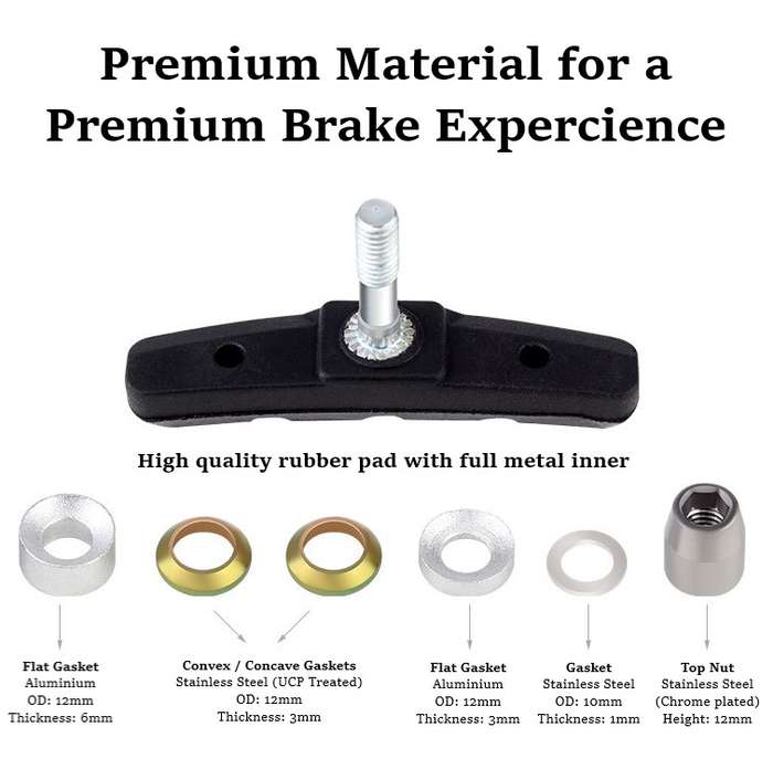 Toopre Bicycle V-Brake Pad Set &#8211; Twin Pack