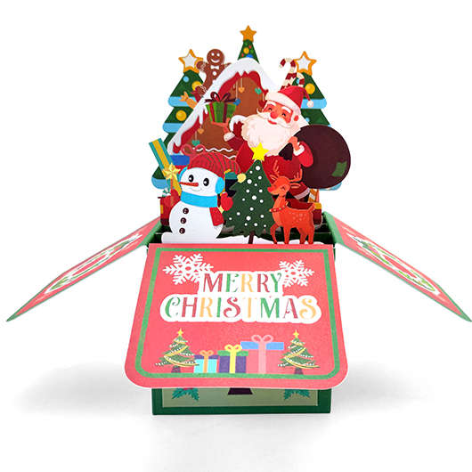 Christmas Letter Print Multi Color Gift Card