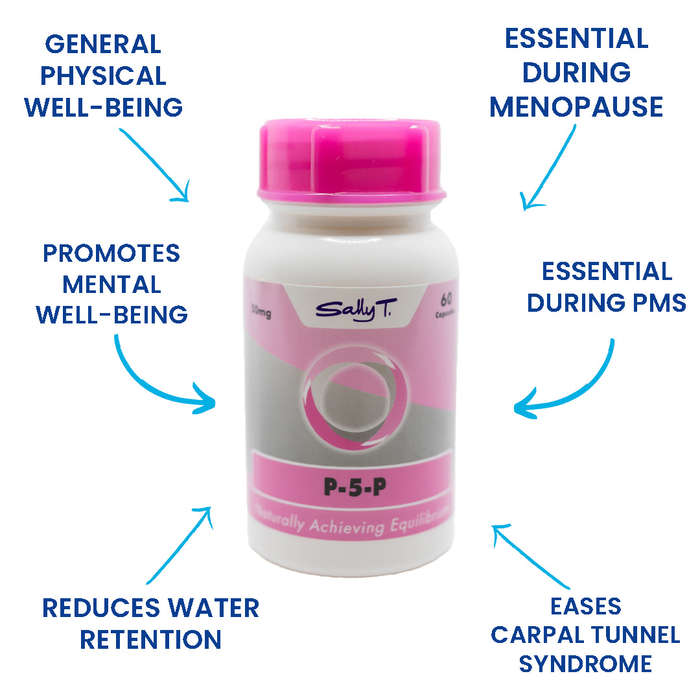 Sally T. P-5-P Vitamin B-6 Metabolic Health 50mg/capsule - 60 Capsules. Cellular optimiser.