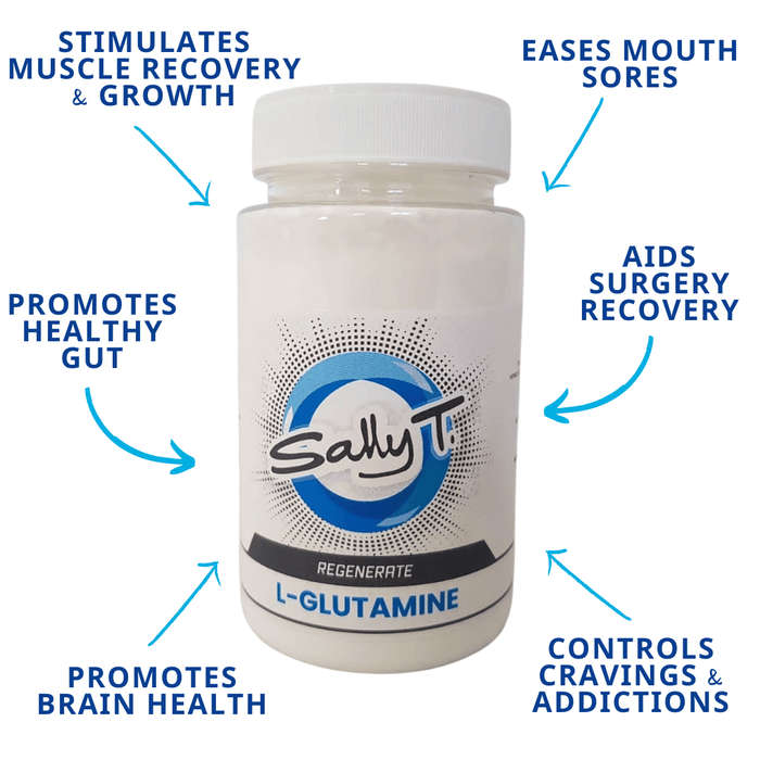 Sally T. L-Glutamine Powder 150g x 2. Gut & Muscle Health 150g