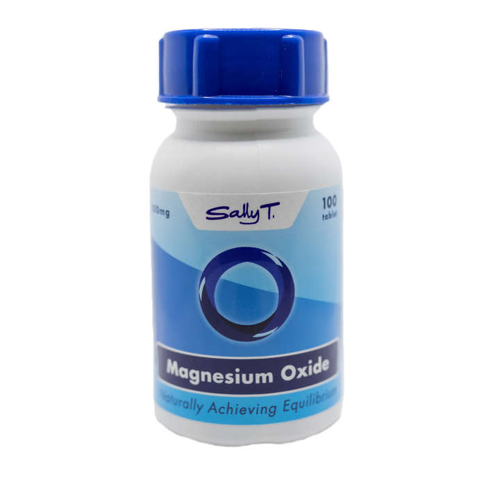 Sally T. Magnesium Oxide 300mg/tablets, 100 Tablets. Bowel Cleansing